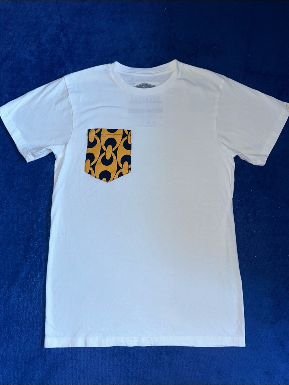 Mens Gods & Generals White Chain Link Pocket T-Shirt Top Tee Small S